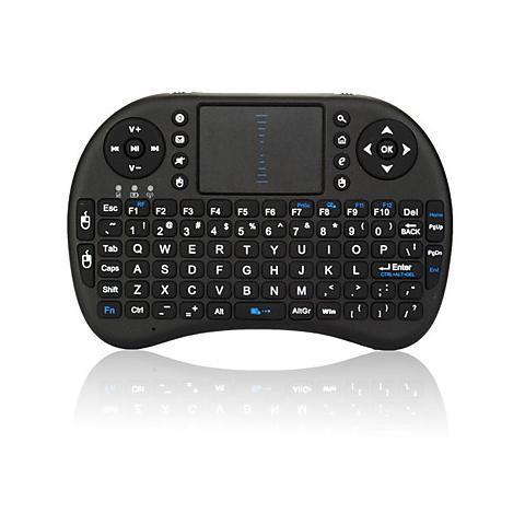 TECNOSHOP Tastiera mini wireless 92 tasti con TouchPad nero